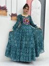 PC N02 Bandhani Printed Gamathi With Real Mirror Work Gown Wholesale Market In Surat
